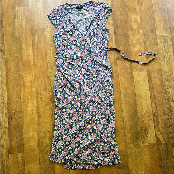 J Crew Floral Wrap Dress - Picture 1 of 4